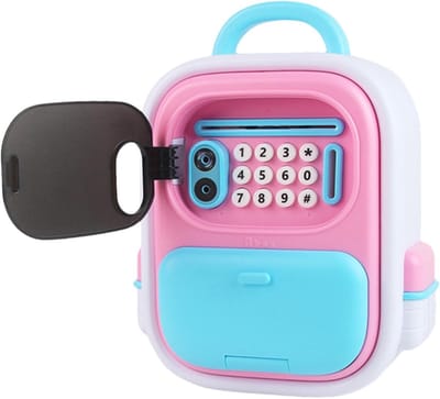 Safe piggy bank - Children's automatic piggy bank - Automatic piggy bank - piggy bank - Toys - Suitable for coins and banknotes - Backpack type piggy bank - Equipped with facial recognition and password function - Birthday and holiday gifts