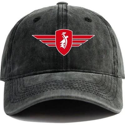 Zundapp Motorfiets Baseballpet Zomer Verweerde Papa Hoeden Mannen Buiten Verstelbare Katoenen Petten Buiten Zonbescherming Adjustable black