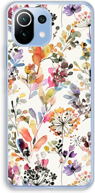 Case Company® - Hoesje geschikt voor Xiaomi Mi 11 Lite hoesje - Wilde grassen - Soft Cover Telefoonhoesje - Bescherming aan alle Kanten en Schermrand