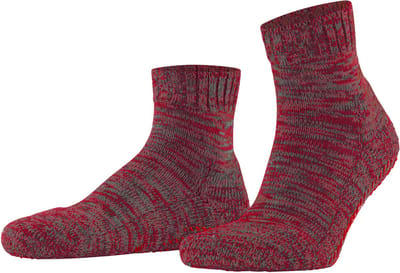 FALKE Cotton Grip Noppen op de zool katoen Huissokken heren rood - maat 39-42