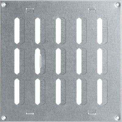 Ventilatierooster Metaal - Rooster Afsluitbaar - Luchtstroom Regelen - Beweegbare Lamellen - 200 x 200 mm - Verzinkt