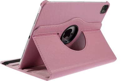 Peachy 360 Rotating bookcase geschikt voor iPad Pro 11 inch (2018 2020 2021 2022) & iPad Air 4 en 5 - lichtroze
