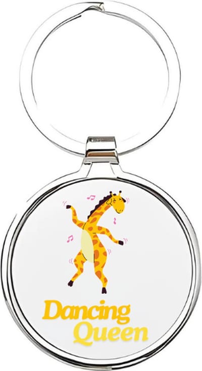 Akyol - dancing queen Sleutelhanger - Giraffe - dierenliefhebbers - giraffe - giraffen - safari - afrikaanse giraffe - sleutelhanger voor kinderen - sleutelhanger voor dierenliefhebbers - dierentuindieren - 4 x 7,5 CM