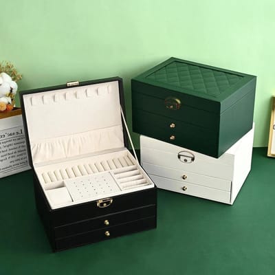 Juwelendoos - Sieraden opberger - Sieraden organiseren - Meerlaagse lades - Grote capaciteit - Wit