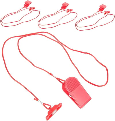 Vervangende Sleutel - Veiligheidsschakelaar Loopband - Veilig Trainen - Universele Magnetische Pasvorm - 4 Stuks - Rood