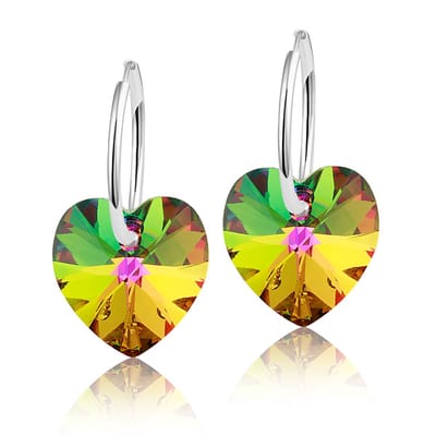 Montebello Oorbellen Alicia HZ27 - Swarovski Hart - 925 Zilver Gerhod.- Ø14mm - 24mm