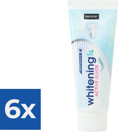 Sence Fresh Tandpasta Whitening Fluor Fresh 75 ml - Voordeelverpakking 6 stuks