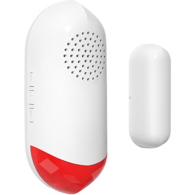 Deur Raam Alarm Huisbeveiliging Draadloze magnetische sensor Antidiefstalalarm Geluid en licht Smart 1 Pack wit