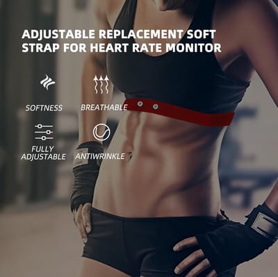 Hartslagmeter Borstband - HR Sensor Riem - Sport Training - Verstelbare Pasvorm - M tot XXL - Zwart