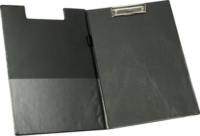 Q-CONNECT klemplaat, PP, ft A4, dubbel, zwart 12 stuks