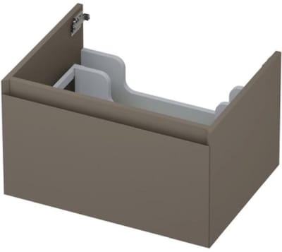 INK - Onderkast 1 Lade Greeploos Gelakt 45gr - 600x450x350 Mm - Mat Taupe