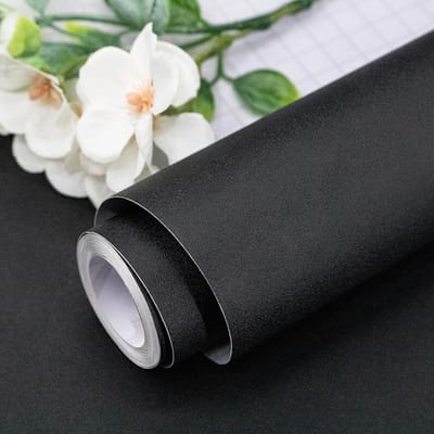 80CM Breedte Zelfklevende Folie Zwart Mat Verdikte Sticker Meubels Keuken voor Kasten Tafels Muur DIY Renovatie Behang 40x100CM white