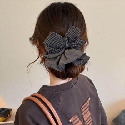 Haarelastiek - Haaraccessoire - Scrunchie voor dames - Ins haarbloem - Extra groot haarelastiek voor knot - Hoogwaardig haaraccessoire - 20 cm-vorm-3