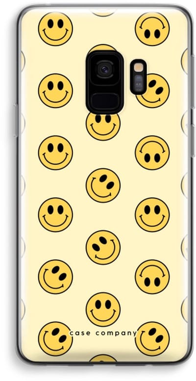 Hoesje geschikt voor Samsung Galaxy S9 hoesje - Smiley N°2 - Soft Cover Telefoonhoesje - Bescherming aan alle Kanten en Schermrand