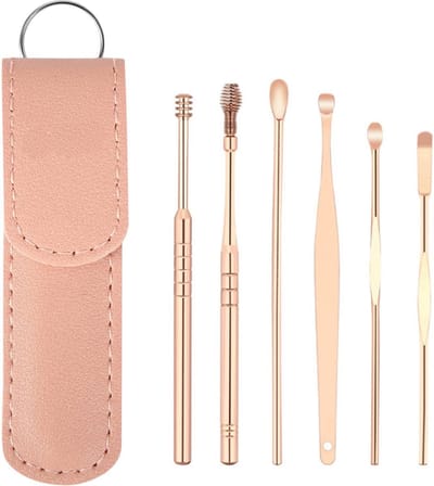 Oorsmeer Verwijderaar Set - Oorreiniger - RVS Ear Cleaner - RVS Oorsmeer Verwijderaar - Rose