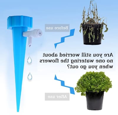 20 Stuks Automatische Irrigatiespikes Set - Verstelbare Druppelaars voor Tuin en Kamerplanten | Irrigatiesysteem voor Binnen en Buiten | Ideaal voor Vakantiegebruik