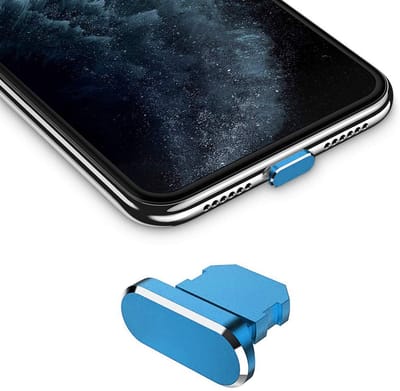 Cadorabo Beschermende Kap geschikt voor iPhone in LICHTBLAUW - Stof Beschermende Stop geschikt voor het Laden Haven Stofdicht