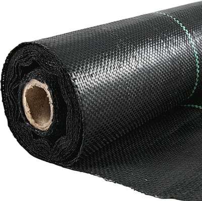 Premium Onkruiddoek, 6,5 x 300 Voet, Duurzaam, 3,2 Oz, Geweven Onkruiddoek met Hoge Doorlaatbaarheid, Ideaal voor Bloembedden, Polyethyleen Geotextiel Bodembedekking voor Ondergrond.