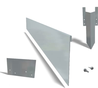 Verzinkt staal borderrand - Geplet - Hoogte 13 cm - Complete set 15 meter - Zink kleur - MySteel