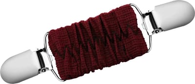 Fako Bijoux - Vestsluiting - Vestclip - Sjaalspeld - Vestklem - Fashion Accessoire - Elastisch - Mouwophouder - Bordeaux Rood
