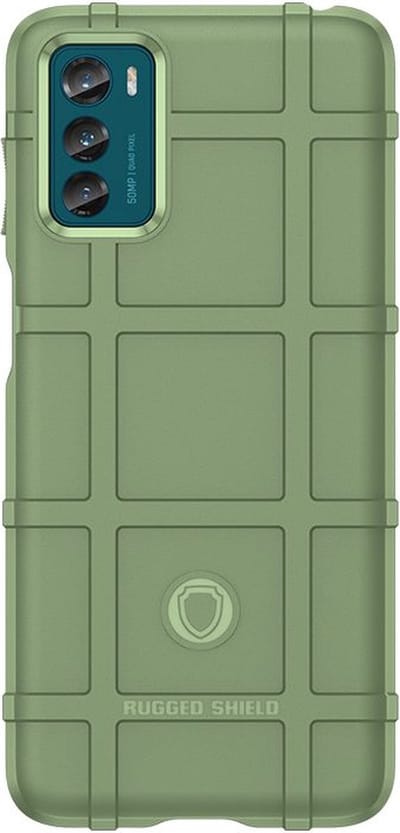 MobyDefend Hoesje - Geschikt voor Motorola Moto G42 - Rugged Shield TPU Backcover - Groen