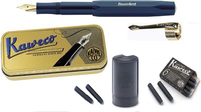 Kaweco Cadeauset (5delig) Vulpen Sport Classic Navy Fountain Pen - Breed