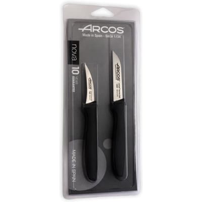 Schilmesjes set - ARCOS - Arcos Nova 189100 - NITRUM mesblad - Zwart PP handvat - 6 stuks
