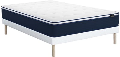 Vente-unique Set bedbodem en matras met pocketveren en geïntegreerd dekmatras ALTIER van YSMÉE - 160 x 200 cm