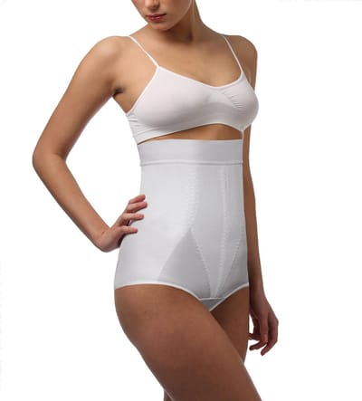 Shapewear - Elastische medische postnatale slip - hoge taille en met een siliconen band - Figuurcorrigerend ondergoed - ZWART / XS MADE IN EU