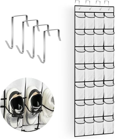 Boven de Deur Organizer voor Schoenen, Hangende Opbergtas met 28 Compartimenten, Multifunctionele Hangoplossing voor Slaapkamer, Woonkamer en Badkamer