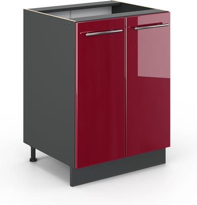 Vicco Fame-Line Keukenonderkast – 60 cm zonder werkblad Bordeauxrode hoogglans
