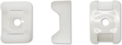 Kortpack - Schroefzadels voor Tyraps t/m 4.8mm breed - Met 3.8mm Schroefgat - Wit - 100 stuks - (099.8940)