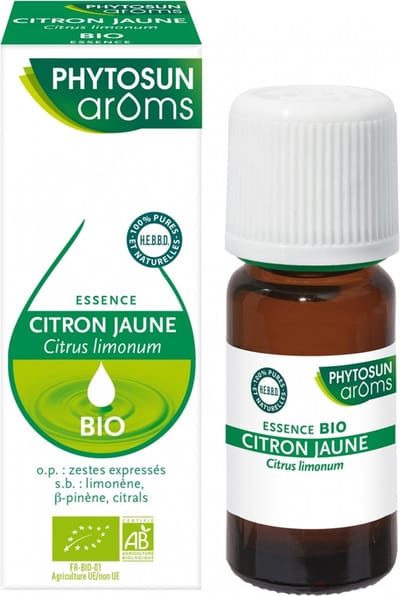 Phytosun Arôms Essentie van Gele Citroen (Citrus Limonum) Bio 10 ml