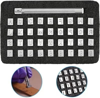 36pcs Steel Punch Alfabet Letter Nummer Stamper Set 6,5 Mm Steel Punch Metal Leather Ponsgereedschap DIY Metal Leather Craft Tools, Leather Art Tools
