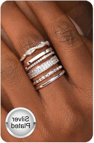 JGS Premium - Stapelbare ringen dames 14K verguld - Waterdicht - Duimringen - Zilver - Maat 17 - 2-4 mm - Goud - Stapelbaar