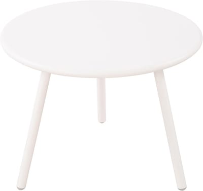 Ronde Salontafel voor Binnen en Buiten - Weerbestendig en UV-bestendig - Ideaal als Bijzettafel of Loungetafel - Wit