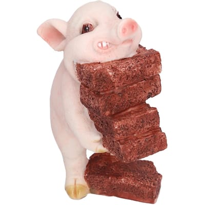 Dierenbeelden Schattige Afbeelding Prachtig Vakmanschap Levensgetrouw Schattig Varken Tuinbeeld voor Tuin Huis Cadeaus Boerderijen beige