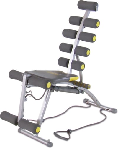 Rock Gym Rock Gym, 6-in-1 fitnessbank – Buikspiertrainer - Coretrainer – Fitnessapparaat voor thuis – Ab trainer incl. 2 weerstandsbanden & dieetgids - Roeitrainer - Sit up Armtrainer - Roeiapparaat