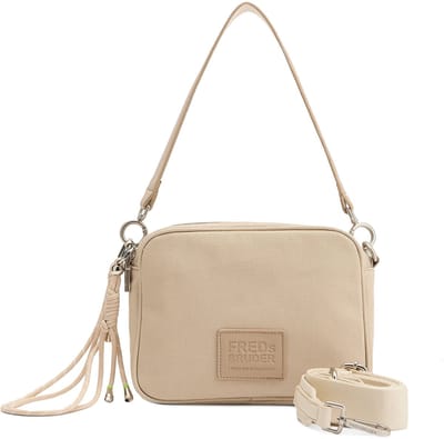 FREDsBRUDER Schoudertas Carry Me Everywhere Boxy Bag Earthy Shades Beige