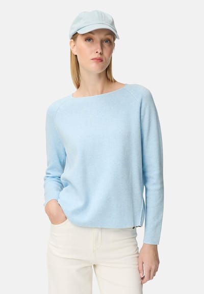camel active Trui met ronde hals - Maat womenswear-XXS - Lichtblauw
