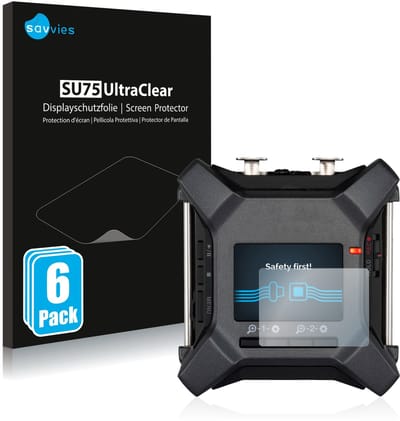 Savvies - Screenprotector voor Zoom F3 field recorder - Folie Beschermfolie transparant 6 Stuks