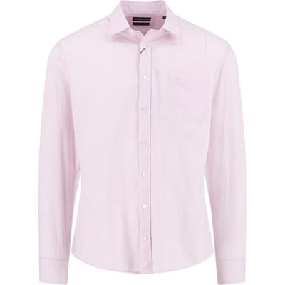 Fynch-Hatton Overhemd Texture Pattern Kent Collar Magnolia / male