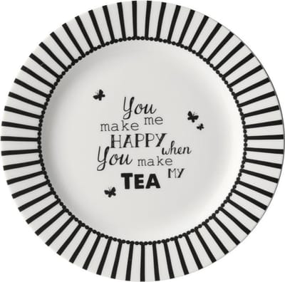 Dutch Rose Gebakbord Happy Tea - Ø18cm Set van 4