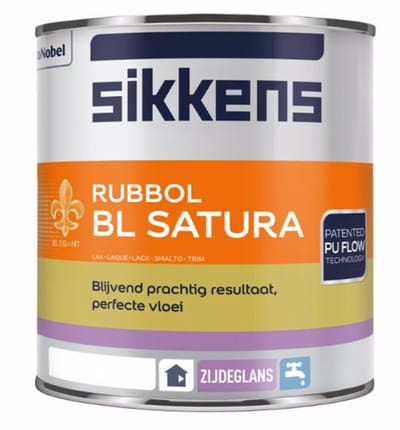 Sikkens Rubbol BL Satura Wit - 1 liter op kleur- Lakverf - Dekkend - Binnen - Zijdeglans -