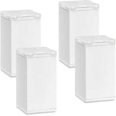 4 St. meubelpoot Quebec 80 mm (+ 10 mm) 40 x 40 mm wit hoogteverstelbare meubelpoten van aluminium van Sotech