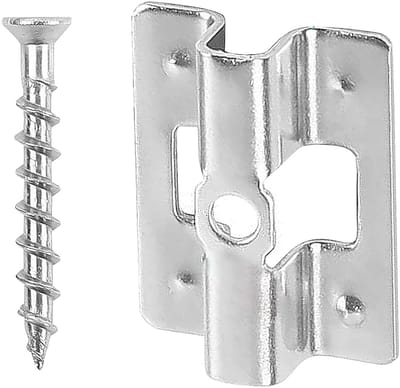 Set van 100 RVS Terrasclips met Schroeven voor WPC en Houten Planken, Bevestigingsclips voor 6-9 mm Dikte, Ideaal voor Tuinprojecten en Buitenmeubels