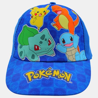 Pokémon Kinderpet – Blauw – Maat 54 cm – UV Protectie 30+ – Zomer Pet Kinderen