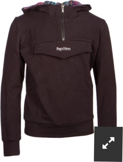 Papillon Hoodie "Sporty" Meisjes Katoen Zwart/Multicolor, Maat 128