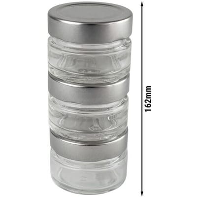 (6 stuks) PEUGEOT MAESTRO - Set van drie voorraadpotjes - geschikt voor peper & zoutstel
