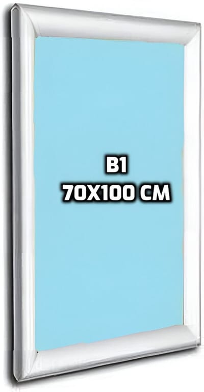 ALUANZ Kliklijst Zilver B1 Aluminium - Wissellijst - Posterlijst - Fotolijst - Inclusief Beschermfolie